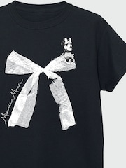 Brands In Black Disney Minnie Mouse Bow 100% Cotton T-Shirt - Image 3 of 3