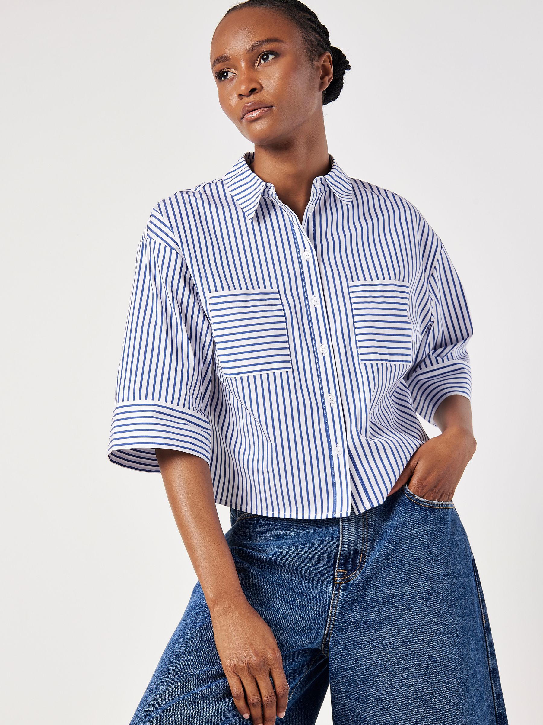 Apricot White Cropped Boxy Shirt | Laura Ashley