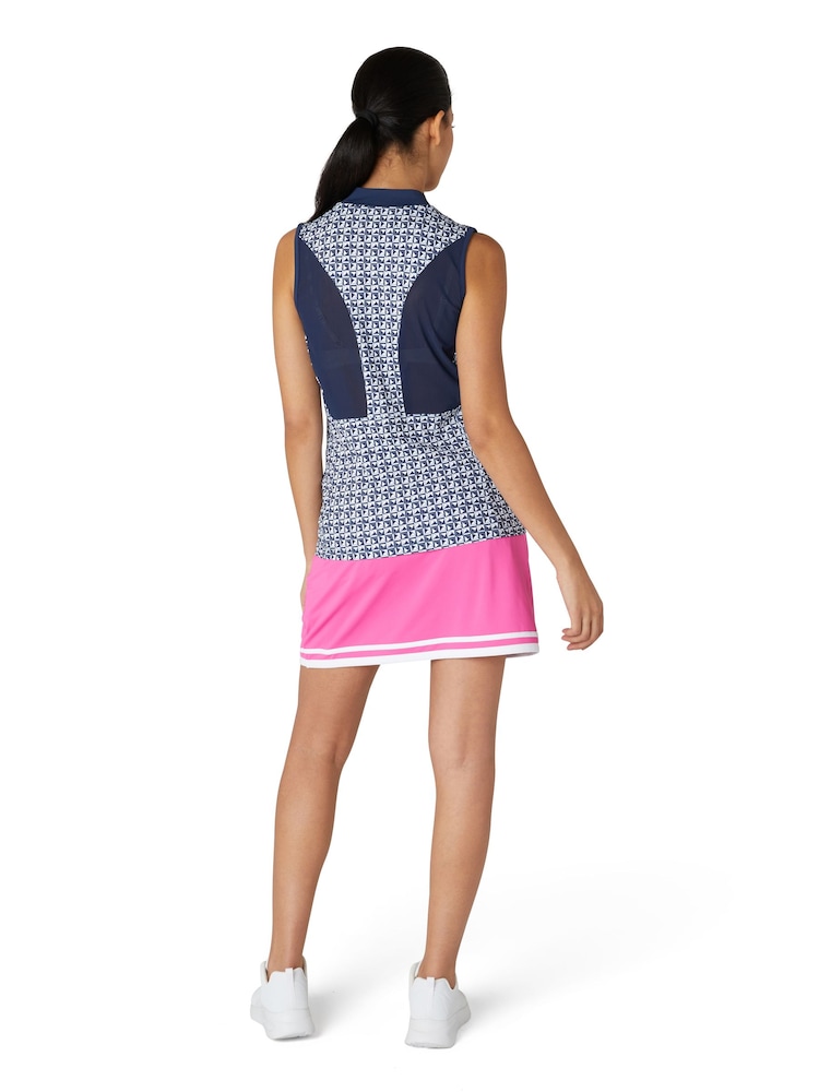 Original Penguin Golf Geo Print Sleeveless Polo Shirt - Image 2 of 5