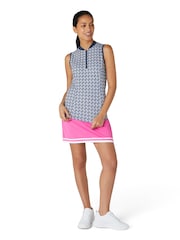 Original Penguin Golf Geo Print Sleeveless Polo Shirt - Image 3 of 5