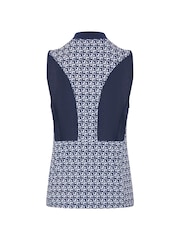 Original Penguin Golf Geo Print Sleeveless Polo Shirt - Image 5 of 5