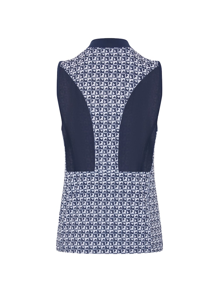 Original Penguin Golf Geo Print Sleeveless Polo Shirt - Image 5 of 5