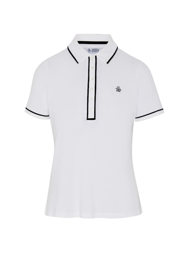 Original Penguin Golf Short Sleeve White Polo Shirt - Image 4 of 5