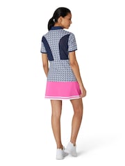 Original Penguin Golf Geo Print Short Sleeve Black Polo Shirt - Image 3 of 5