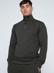 River Island スリムフィット スマート ファンネルネック コットン 100% スウェットシャツ - 画像 1 / 4