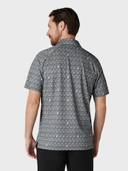 Callaway Apparel Grey Scotch Bottle Novelty Print Polo Shirt - Image 2 of 5