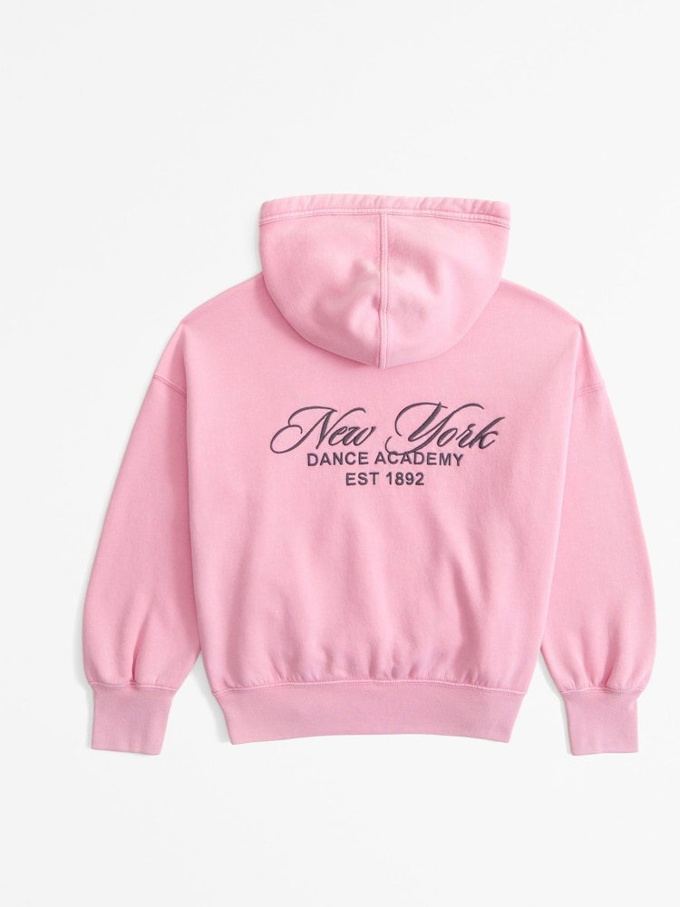 Abercrombie & Fitch Pink Ballet Dance Back Print Graphic Hoodie - Image 2 of 4