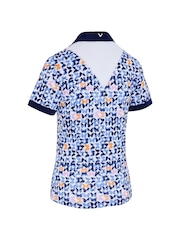 Callaway Apparel Short Sleeved White Polo Shirt Featuring Butterfly Graphic Print - Image 5 of 5