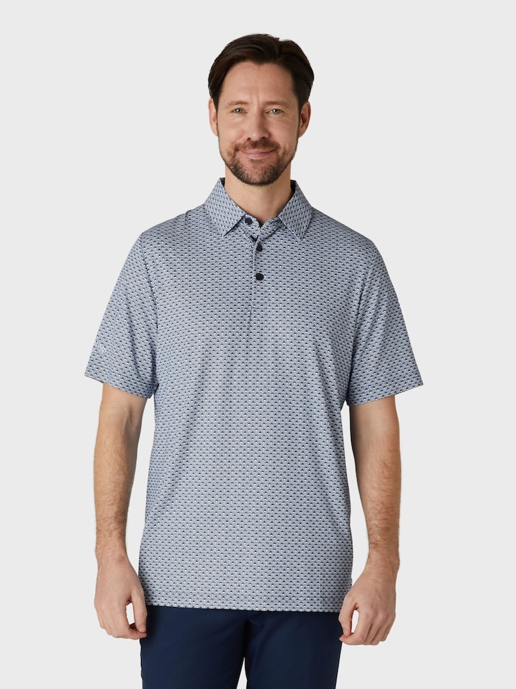 Callaway Apparel Blue Tee All Over Print Polo Shirt - Image 1 of 7