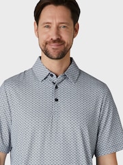 Callaway Apparel Blue Tee All Over Print Polo Shirt - Image 5 of 7