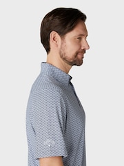 Callaway Apparel Blue Tee All Over Print Polo Shirt - Image 6 of 7