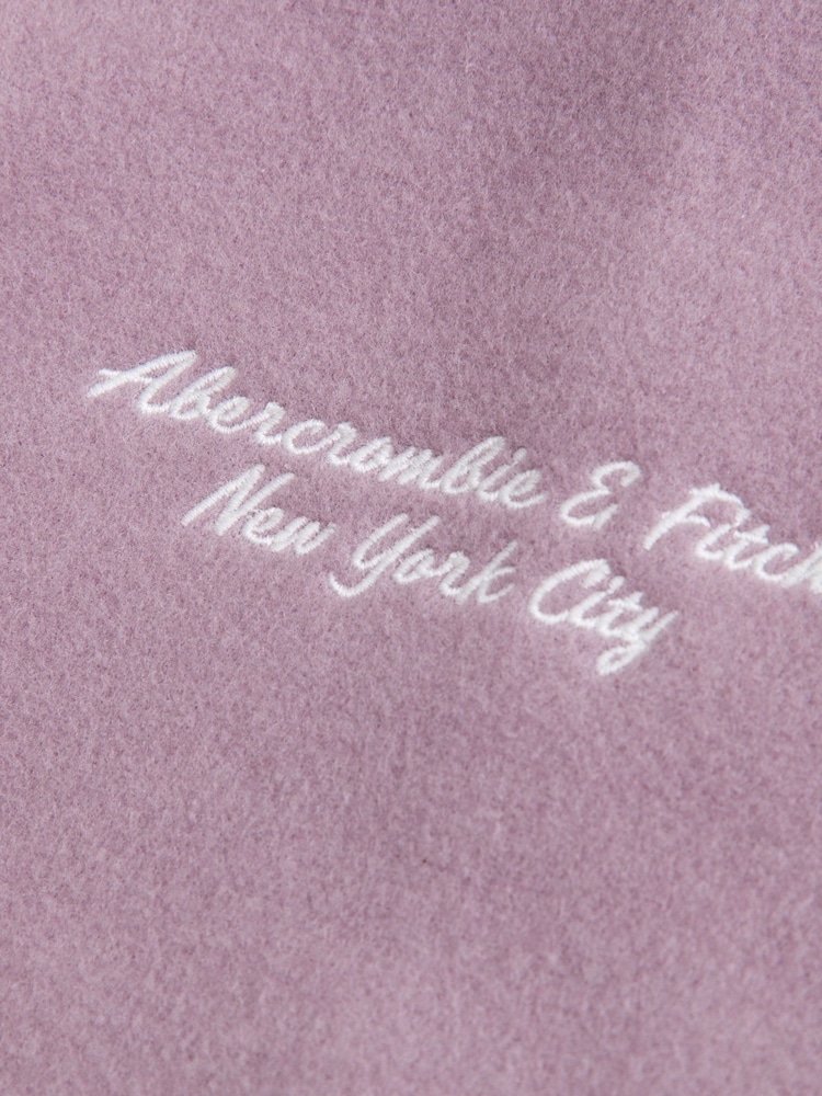 Abercrombie & Fitch Purple Varsity Bomber Jacket - Image 3 of 3