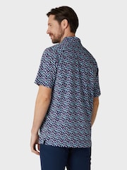 Callaway Apparel Blue Novelty Parrot Print Polo Shirt - Image 2 of 5