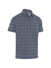 Callaway Apparel Blue Novelty Parrot Print Polo Shirt - Image 4 of 5