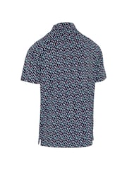 Callaway Apparel Blue Novelty Parrot Print Polo Shirt - Image 5 of 5