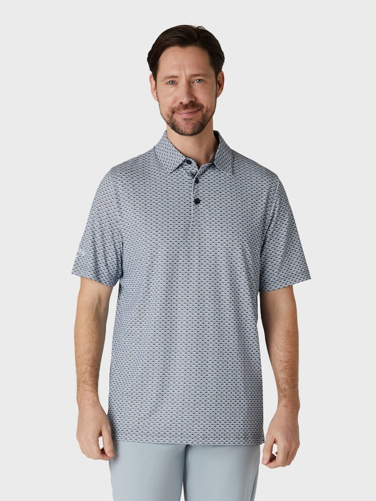 Callaway Apparel All Over Print Black Polo Shirt - Image 1 of 5