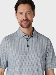 Callaway Apparel All Over Print Black Polo Shirt - Image 4 of 5