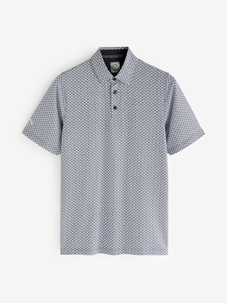 Callaway Apparel All Over Print Black Polo Shirt - Image 5 of 5