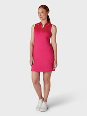 Callaway Apparel Pink Sleeveless Dress Featuring Removeable Shorts - Image 1 of 5