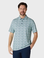 Callaway Apparel Poloshirt mit abstraktem Geo-Print, Blau - Bild 1 von 5