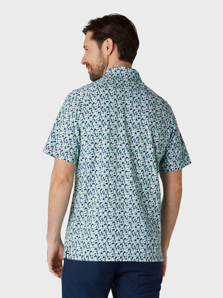 Callaway Apparel Poloshirt mit abstraktem Geo-Print, Blau - Bild 2 von 5 Callaway Apparel Poloshirt mit abstraktem Geo-Print, Blau - Bild 2 von 5