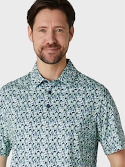 Callaway Apparel Poloshirt mit abstraktem Geo-Print, Blau - Bild 3 von 5