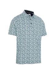 Callaway Apparel Poloshirt mit abstraktem Geo-Print, Blau - Bild 4 von 5
