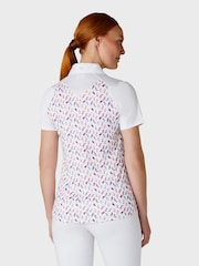 Callaway Apparel Parrot Print Novelty White Polo Shirt - Image 2 of 5