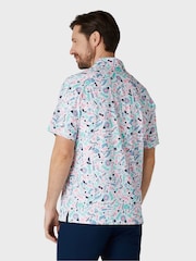 Callaway Apparel Florida Inspired Print Novelty White Polo Shirt - Image 2 of 5