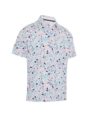 Callaway Apparel Florida Inspired Print Novelty White Polo Shirt - Image 4 of 5