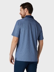 Callaway Apparel Damen blaues Poloshirt mit durchgehendem Muster - Bild 2 von 5