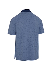 Callaway Apparel Damen blaues Poloshirt mit durchgehendem Muster - Bild 5 von 5