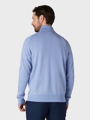 Callaway Apparel Blue Merino Blend Quarter Zip Callaway And Odyssey Logo Sweater - Image 2 of 6