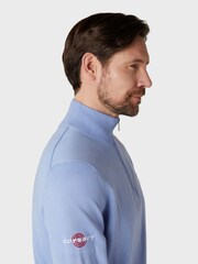 Callaway Apparel Blue Merino Blend Quarter Zip Callaway And Odyssey Logo Sweater - Image 4 of 6