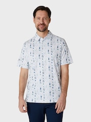 Callaway Apparel Novelty Golf Essentials Print White Polo Shirt - Image 1 of 5