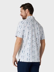 Callaway Apparel Novelty Golf Essentials Print White Polo Shirt - Image 2 of 5