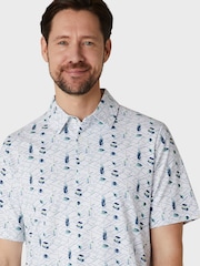 Callaway Apparel Novelty Golf Essentials Print White Polo Shirt - Image 3 of 5