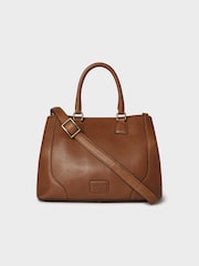 Osprey London The Oxford Leather Brown Hobo Bag - Image 1 of 6