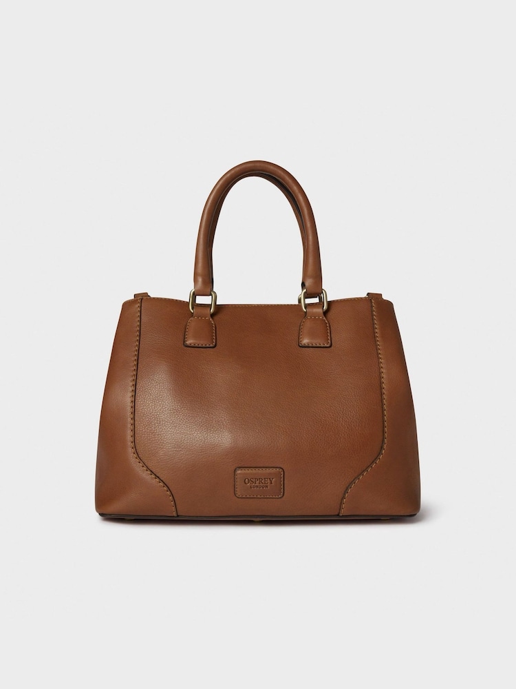 Osprey London The Oxford Leather Brown Hobo Bag - Image 2 of 6