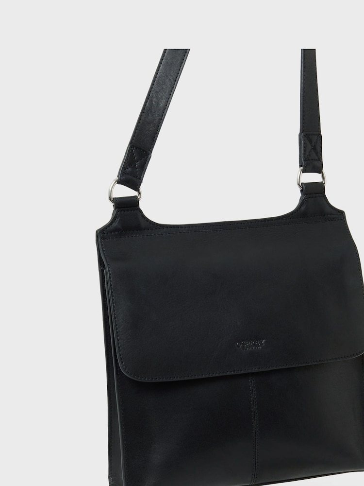 Osprey London Large The Narissa Leather Black Crossbody Bag - Image 2 of 6