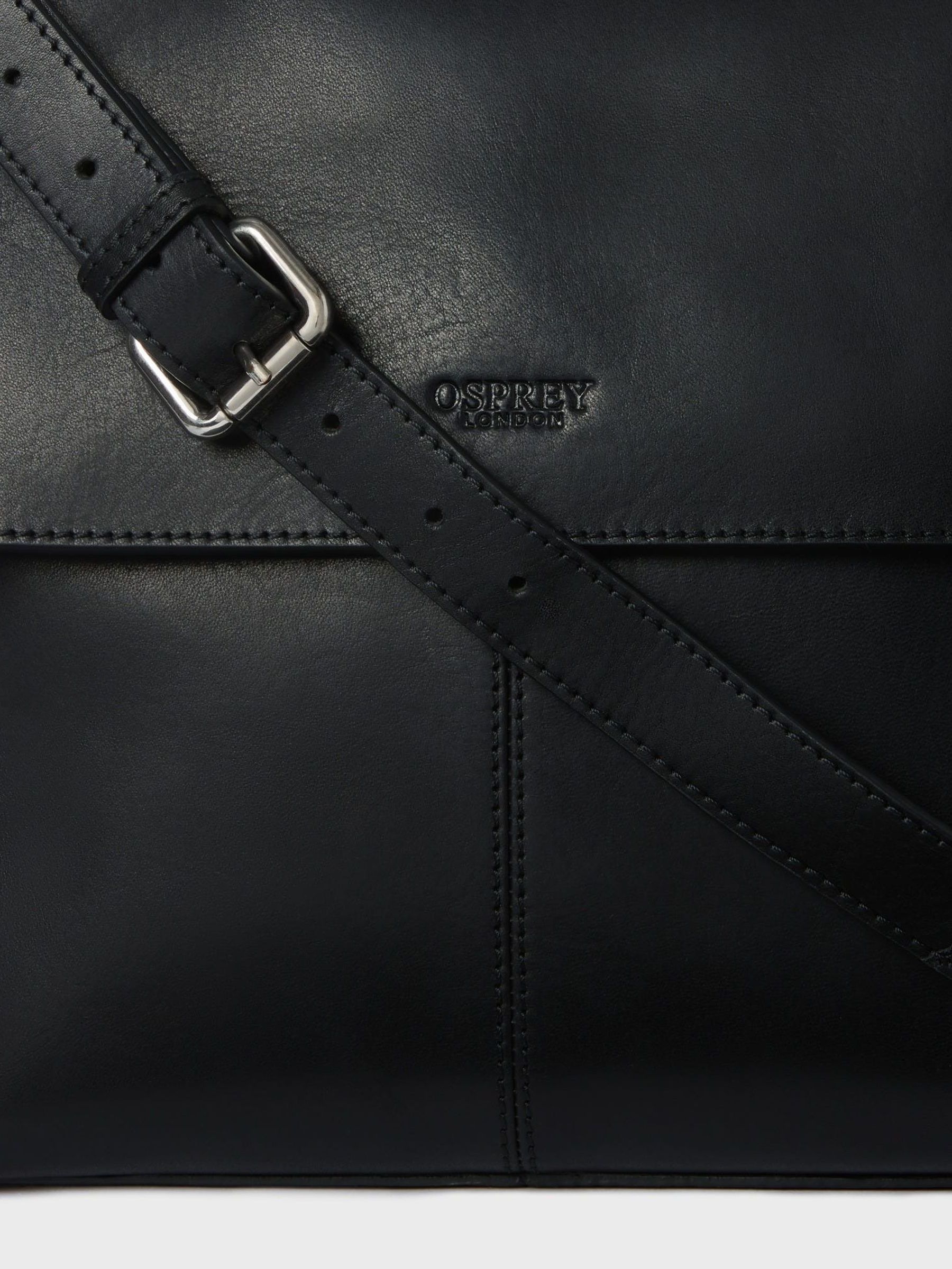 Osprey black leather handbag cheap