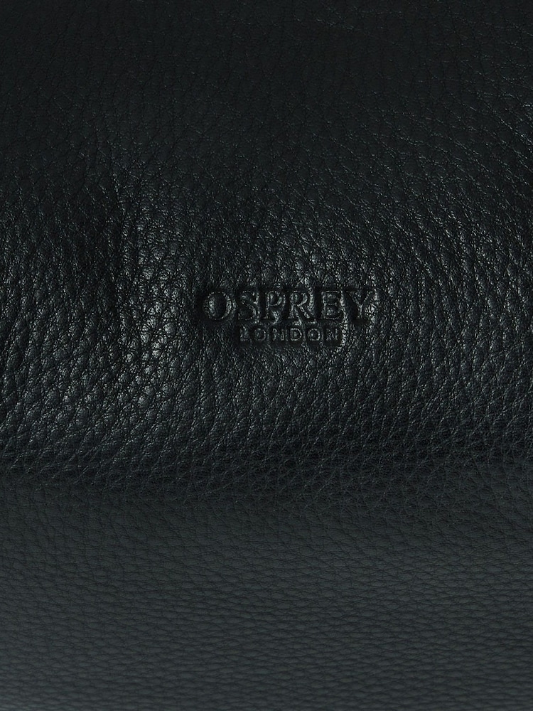 Osprey London The Kelso Leather Black Sling Bag - Image 5 of 5