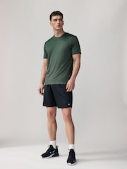 Black/Navy Blue/Khaki Green - Active Gym and Training Textured T-Shirt 3 Pack - Изображение 10 из 15
