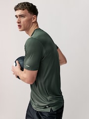 Black/Navy Blue/Khaki Green - Active Gym and Training Textured T-Shirt 3 Pack - Изображение 11 из 15