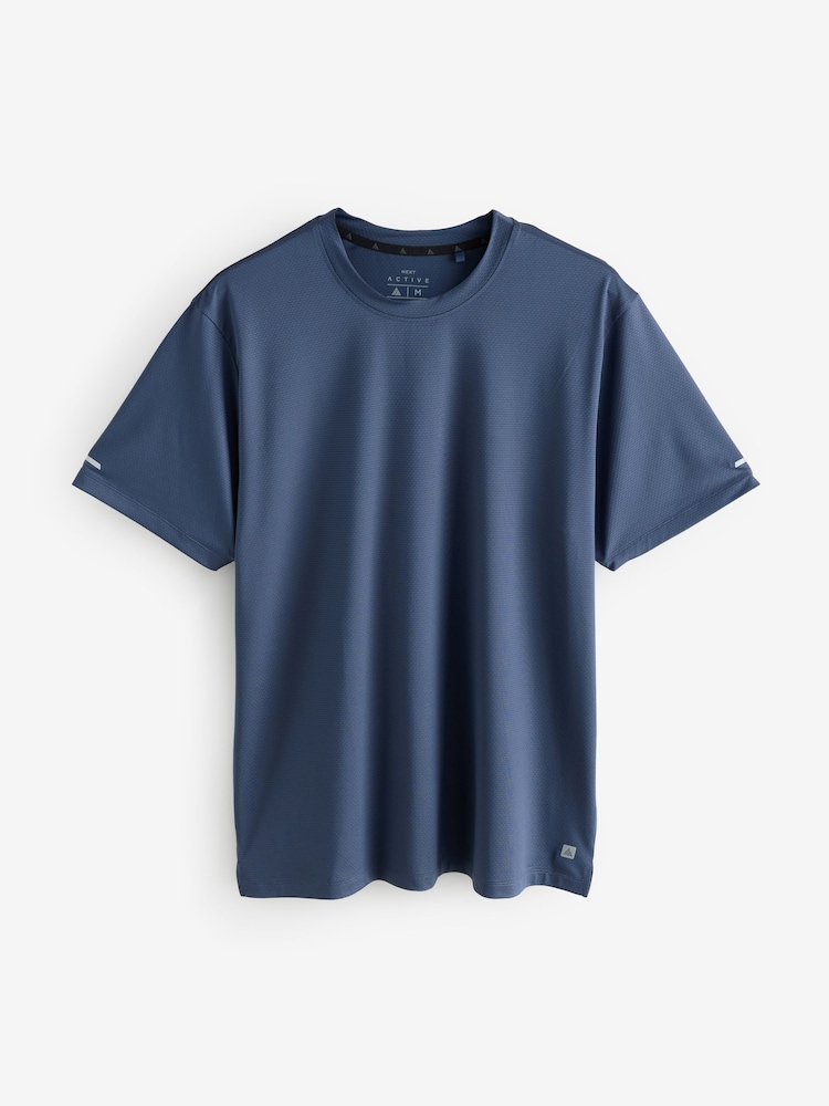 Black/Navy Blue/Khaki Green - Active Gym and Training Textured T-Shirt 3 Pack - Изображение 2 из 15