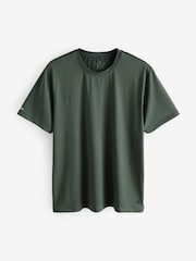Black/Navy Blue/Khaki Green - Active Gym and Training Textured T-Shirt 3 Pack - Изображение 3 из 15