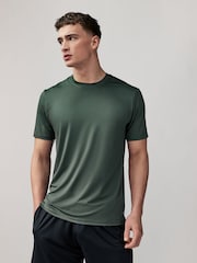 Black/Navy Blue/Khaki Green - Active Gym and Training Textured T-Shirt 3 Pack - Изображение 9 из 15