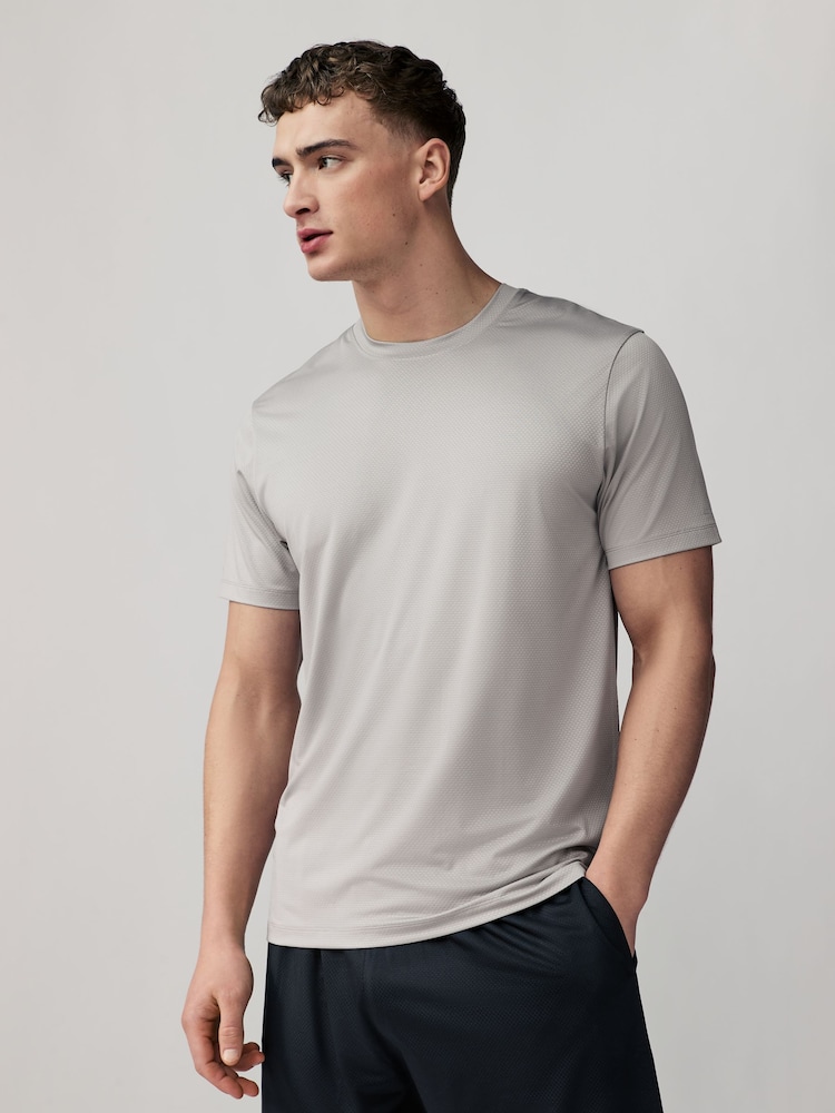 Leisteen/blauwgroen/grijs - Active Gym and Training Textured T-Shirt 3 Pack - Image 13 of 15