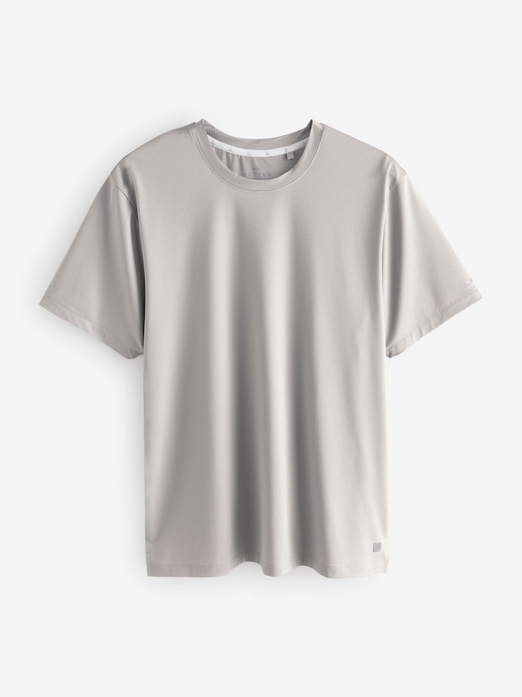 Leisteen/blauwgroen/grijs - Active Gym and Training Textured T-Shirt 3 Pack - Image 5 of 15