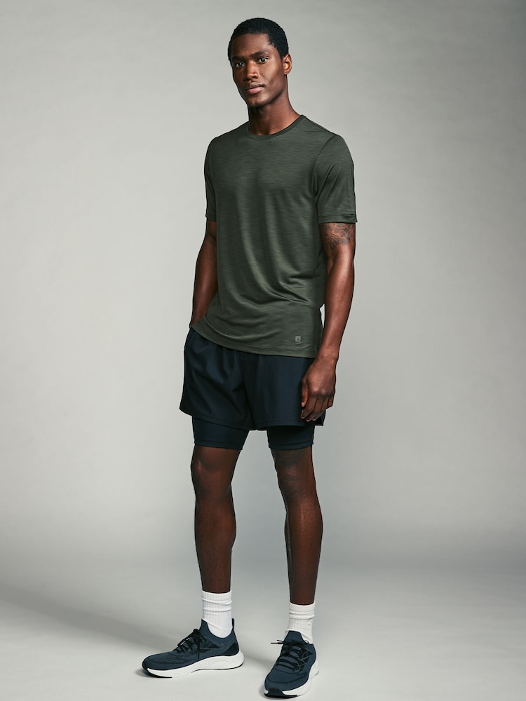 Vert kaki/Gris ardoise/Noir - Active Gym Training T-Shirt - Image 5 of 15